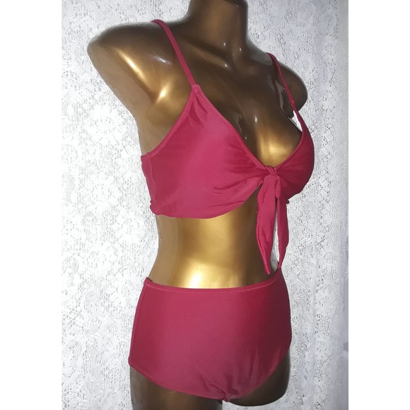NIP Sz L Bikini with Light Padded Top, Peppermint Bay Hip Scarf OS - Picture 3 of 12